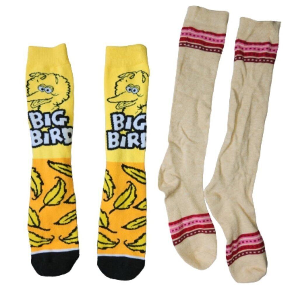 Big Bird Long Socks || Set of Two Socks || GUC